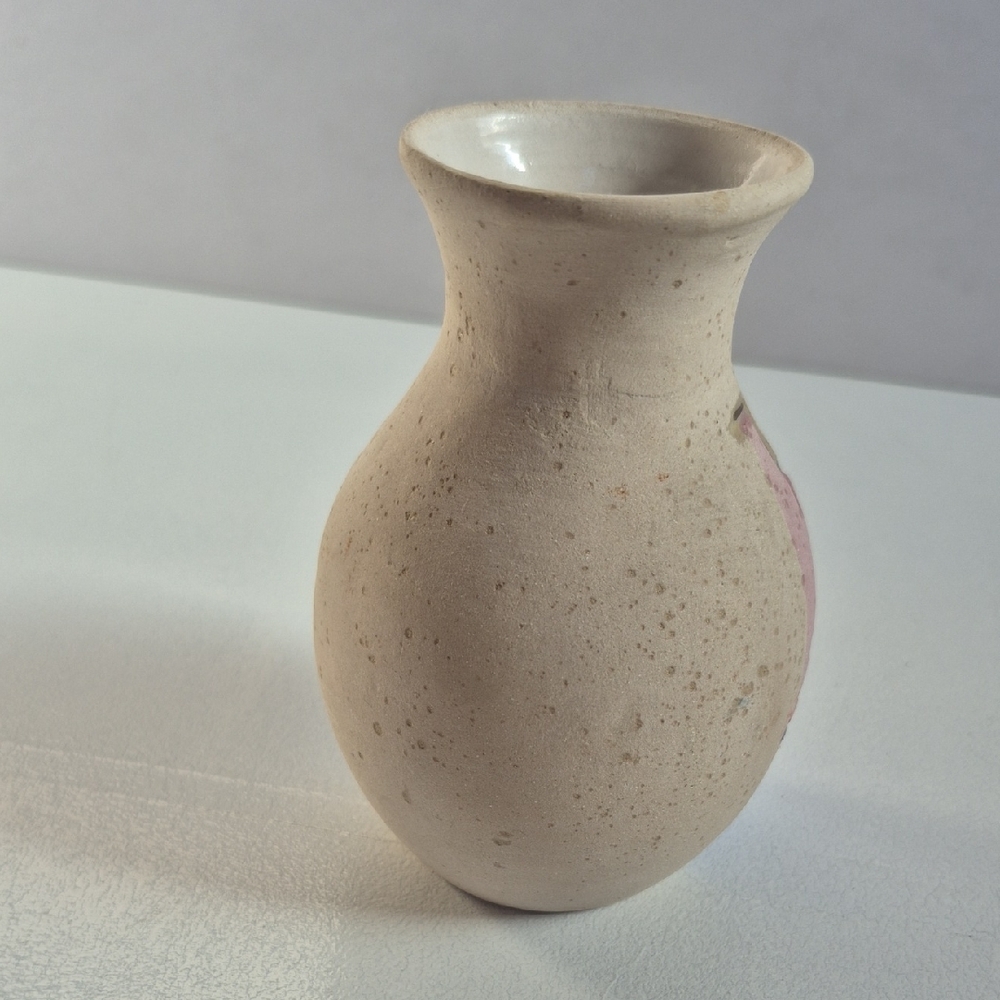 Vintage Handcrafted 4 1/2" Vase, Made In Mexico. Signed - Picture 2 of 4
